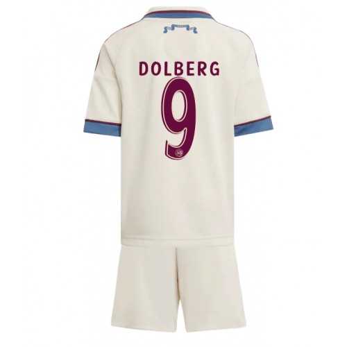 Ajax Kasper Dolberg #9 Tredje trøje Børn 2025-26 Kort ærmer (+ korte bukser)